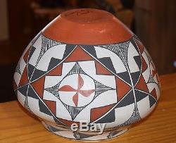 Superb Vintage Large Handcoiled Acoma Pueblo Olla! Free Shipping
