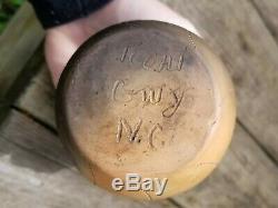 TOONI GWY NC Cherokee Indian Pottery Vase Incised Decorated Pot North Carolina