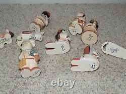 Teissedre Nativity Pottery Figures Southwest Native American Indian Pueblo 11pc