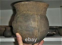 Texas Nash Neck Banded Jar Ancient Native American Caddo Indian Pottery withCOA