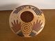 Traditional Hopi Pot Vase Jar by Garrett Maho Pottery Hands Symbol Design