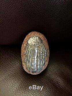 Ultra-rare Borje Skogh silver on stone Gustavsberg Native American Chief