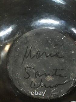 Unusual Vintage Native American Santa Clara Pottery Pot Vase Signed Maria