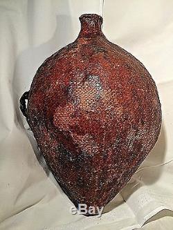 Ute Native American Pinion Pitch Covered Basket Water Jug