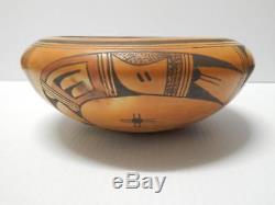 VINTAGE HOPI INDIAN BOWL CLASSIC DESIGN by M. DANIELS nice EXAMPLE NR