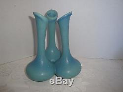 VTG 6 Van Briggle Pottery Native American Plaque Vase Shells Turquoise Planter