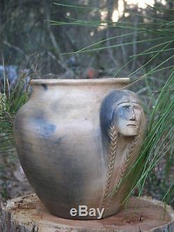 Vtg Native American Cherokee Nc Pot Vase Pottery By Maude Welch (1894-1953)