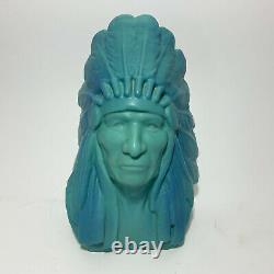 Van Briggle Pottery 1979 Bust Of Native American Indian Chief Two Moons