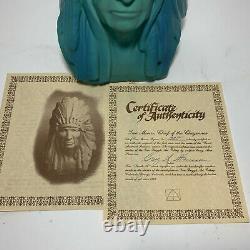Van Briggle Pottery 1979 Bust Of Native American Indian Chief Two Moons