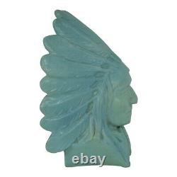 Van Briggle Pottery 1984 Bust Of Native American Indian Chief Sitting Bull