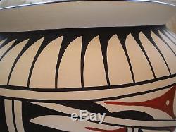 Very large (vintage) 15 (AUTHENTIC JEMEZ) handpainted native american pottery