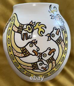 Victoria McKinney Spiro Mounds Oklahoma Native American Pottery Vase Dragon G