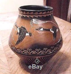 Vintage 1984 Talking Earth Pottery Vase by Steve Smith(Mohawk Nation)