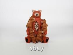 Vintage 1989 Teissedre Pottery Native American Storyteller Bear Signed K. Graves