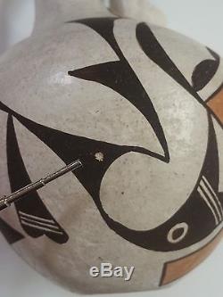 Vintage ACOMA PUEBLO Wedding Vase Pottery Signed by LUCY M. LEWIS