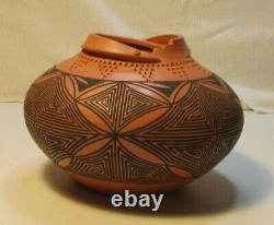 Vintage Acoma Pottery Bowl signed P Garcia, NM, Native American Indian