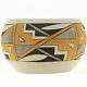 Vintage Acoma Pueblo NM Traditional Polychrome Indian Pottery Bowl Signed 1975