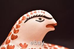 Vintage Acoma Pueblo Native American Indian Pottery Quail Bird Figure Statue Red