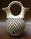 Vintage Acoma SW Native American Wedding Vase With Linear Motif Signed MZ Chino