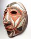 Vintage Acoma Southwest Native American Bisque Fired Red Clay Handpainted Mask