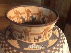 Vintage David SAlk ceramic clay vase /bowl. Signed and dated Hand painted