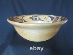 Vintage HOPI Pottery Polychrome OLLA BOWL Native American
