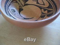 Vintage Hopi Indian Pottery Bowl Native American Rare Antique No Reserve