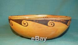 Vintage Hopi Indian Pottery Bowl Signed Laura Tomosie Sikyatki Design Old Hopi