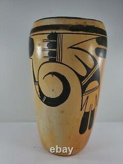 Vintage Hopi Indian Pottery Vase Native American, SIgned