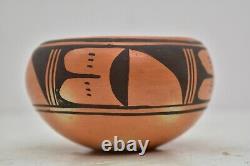 Vintage Hopi Pottery Polychrome Pot Bowl Dish Signed Native American Indian 4