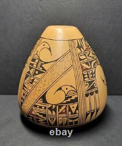 Vintage Hopi Pueblo Native American Pottery Seed Jar Pot by Ida Poola Susunkewa