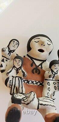 Vintage Jemez Storyteller 5 Children Native American Pottery Not Signed