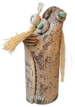 Vintage Lisa Lamonthe Pueblo Blanket People Pottery Sculpture Native American