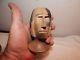Vintage Maude Welch Native American Signed Pottery Head Figure / Cherokee NC