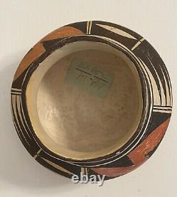 Vintage Mid-Century Native American Hopi Polychrome Pottery Jar Unsigned