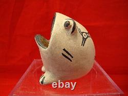Vintage NATIVE AMERICAN Zuni Pottery Open Mouth Frog/Toad Effigy 3
