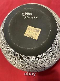 Vintage Native American Acoma Pottery 6 Pot signed D. Pino Acoma, N. M