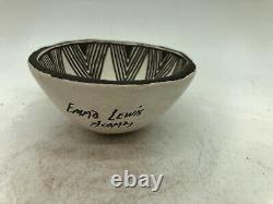 Vintage Native American Acoma Pottery Bowl Emma Lewis