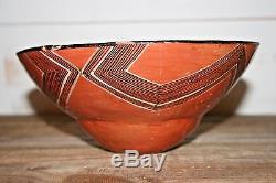 Vintage Native American Acoma Pottery Polychrome Bowl