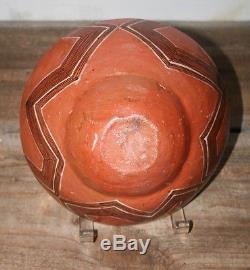 Vintage Native American Acoma Pottery Polychrome Bowl