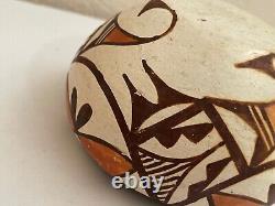 Vintage Native American Acoma Pueblo Pottery Bowl with Geometric / Abstract Design