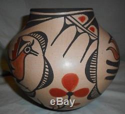 Vintage Native American Elizabeth Medina Zia Pueblo NM Pottery Olla Pot