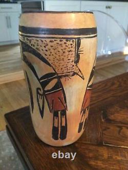 Vintage Native American HOPI Indian Pottery Beaker JAR vase