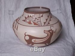 Vintage Native American Indian bowl Zuni Alan Lasiloo Shiwi estate find