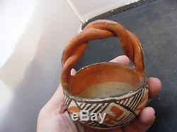Vintage Native American Pottery BasketIsleta PuebloNICE