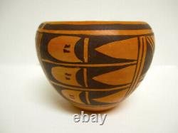 Vintage Native American Pottery Hopi Signed Olive Toney (Walpi) Bowl