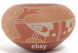 Vintage Native American Pottery Vessel Pot Rose Broncho San Juan Pueblo NM