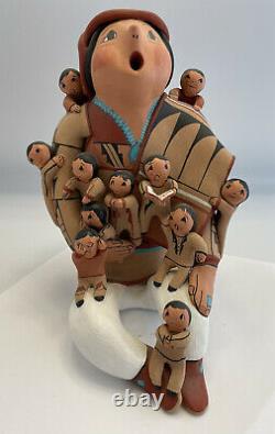 Vintage Native American Pueblo Storyteller Doll By Mary Lucero Jemez 7