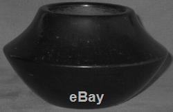 Vintage Native American San Idelfonso Pottery Blackware Jar Alice Martinez 3h