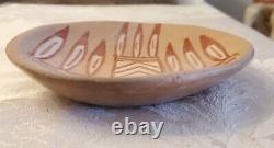 Vintage Native American San Juan Pueblo Pottery Plate/bowl Thunderbird Design